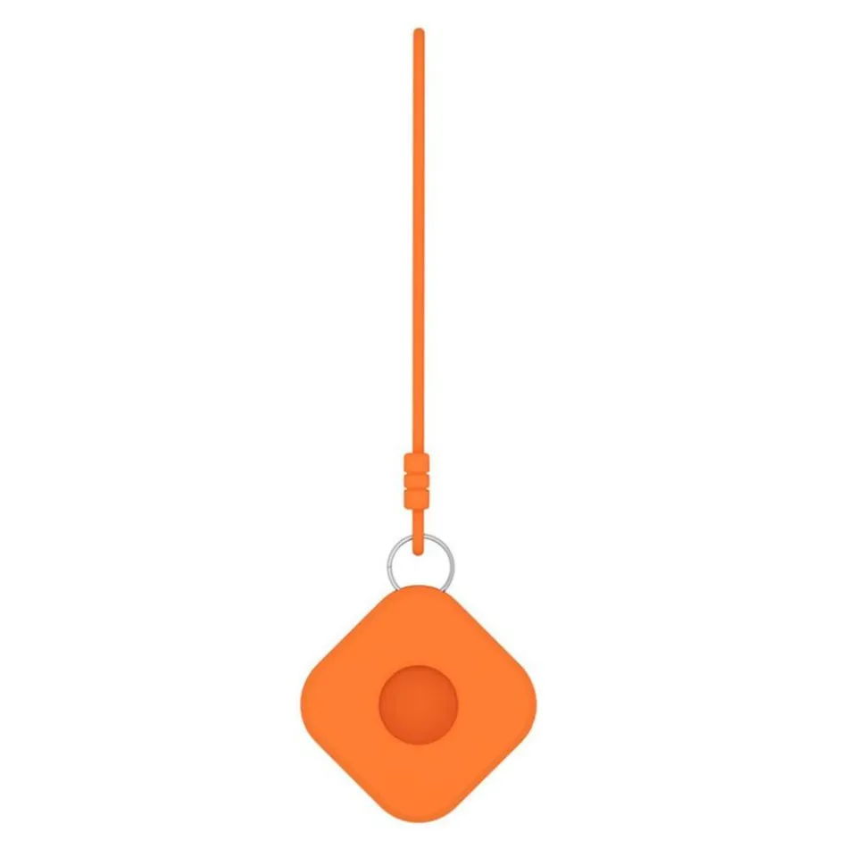 AirTag Drop-Proof Silikone Cover m. Strop - Orange