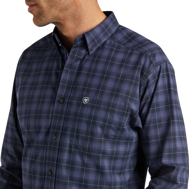 'Ariat' Men's Pro Series Shep Stretch Classic Button Down - Naval Base