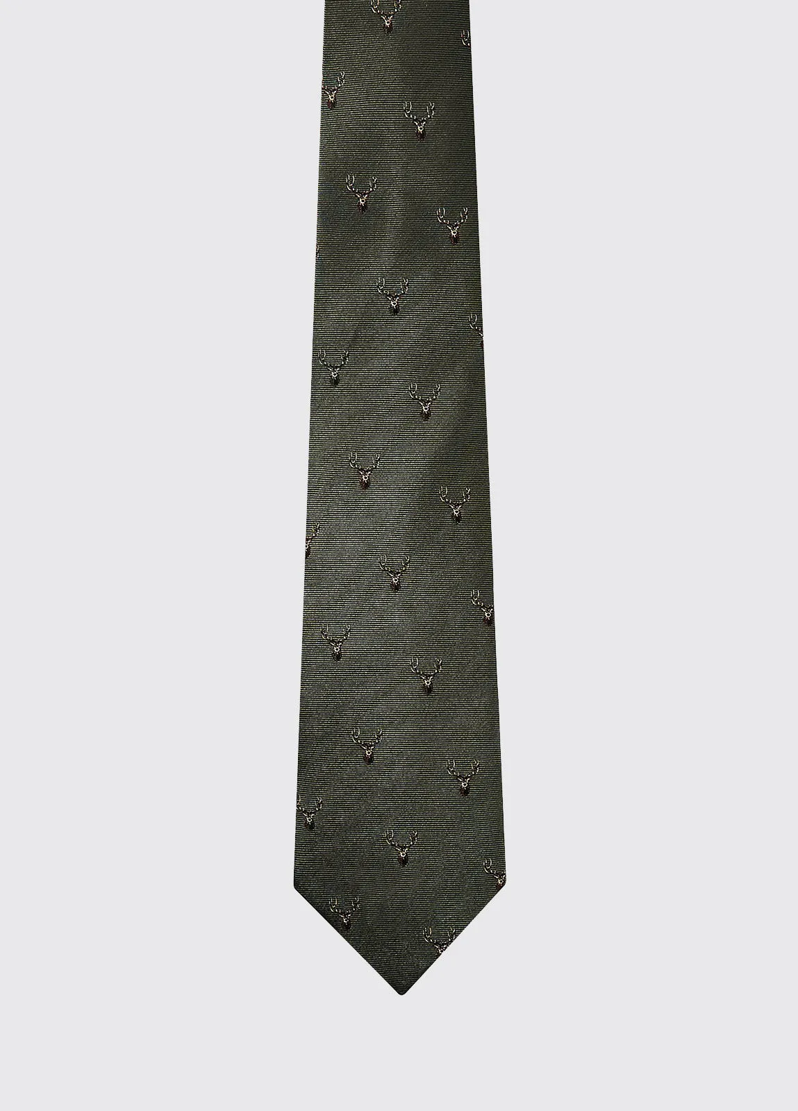 Avalon Silk Woven Tie - Olive