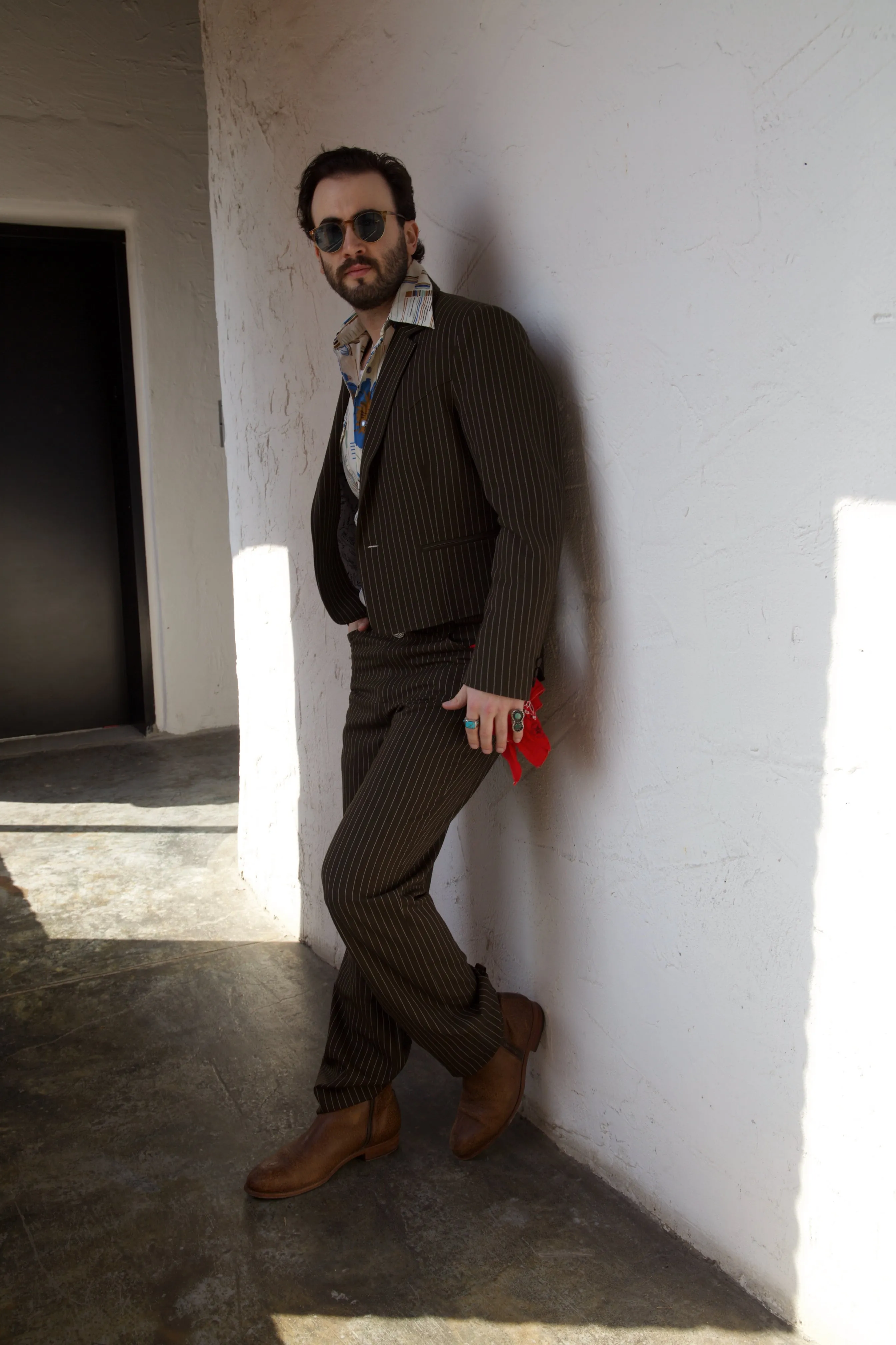 Brown Pinstripe Bakersfield Jacket