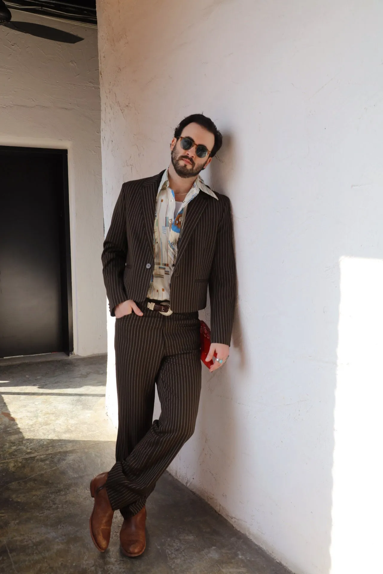 Brown Pinstripe Bakersfield Jacket