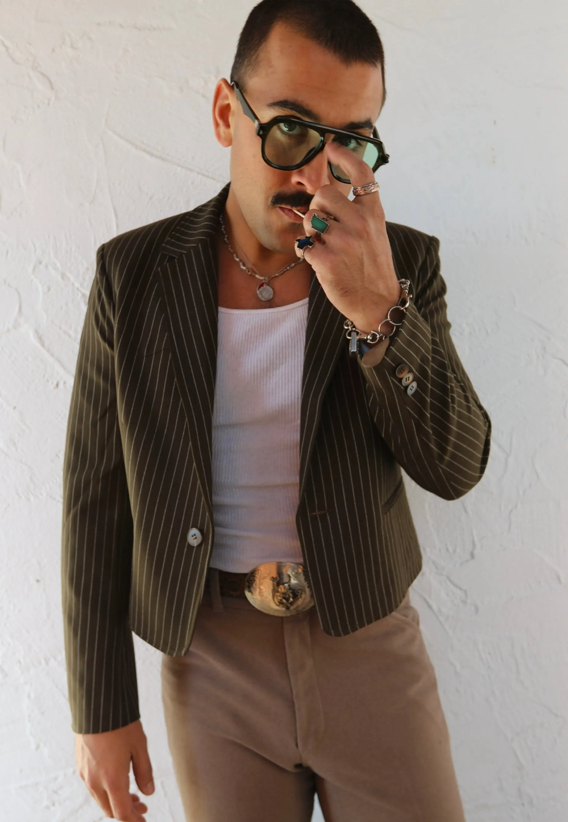 Brown Pinstripe Bakersfield Jacket