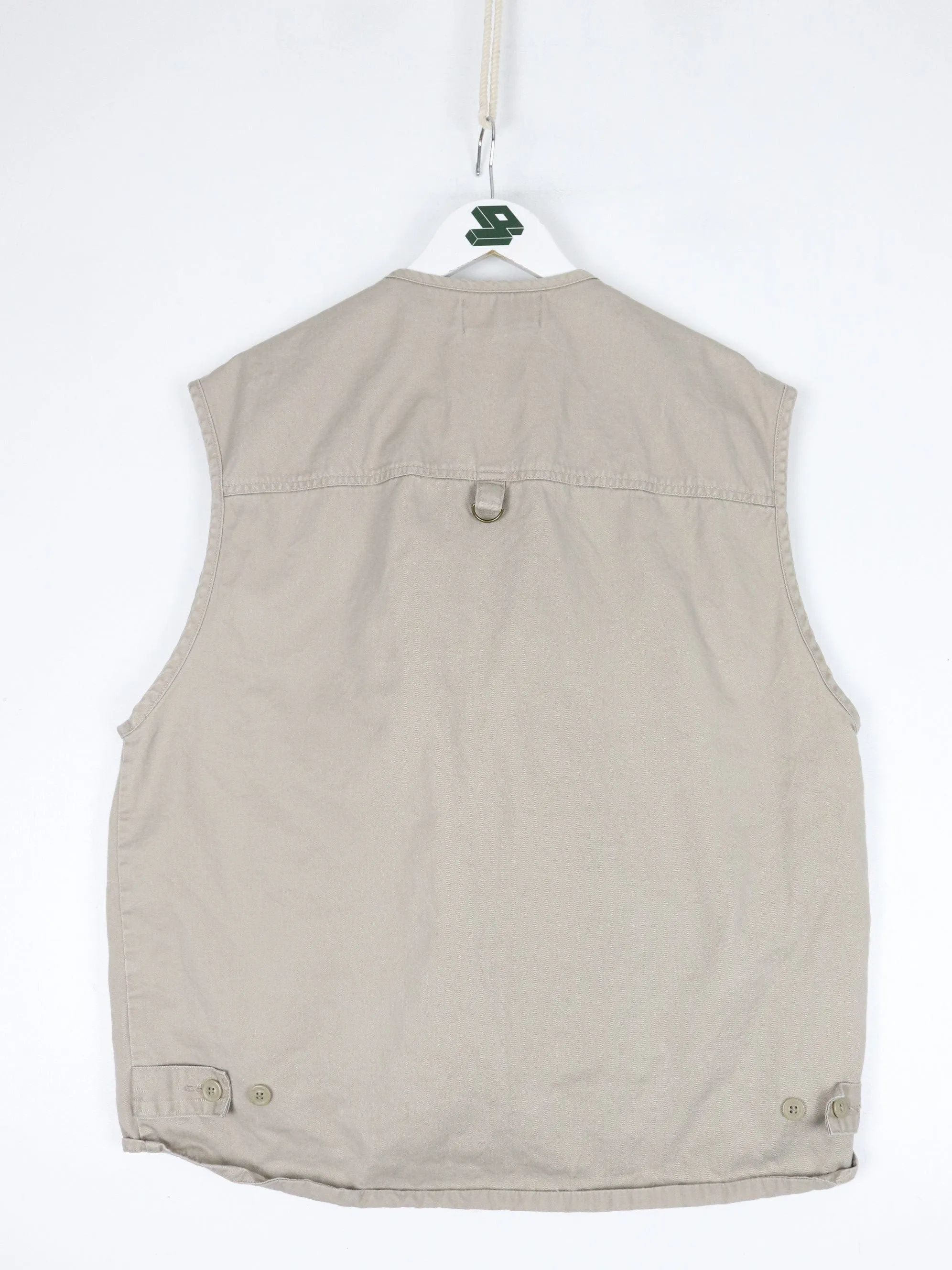 Basic Red Vest Mens Medium Beige Fishing Outdoors