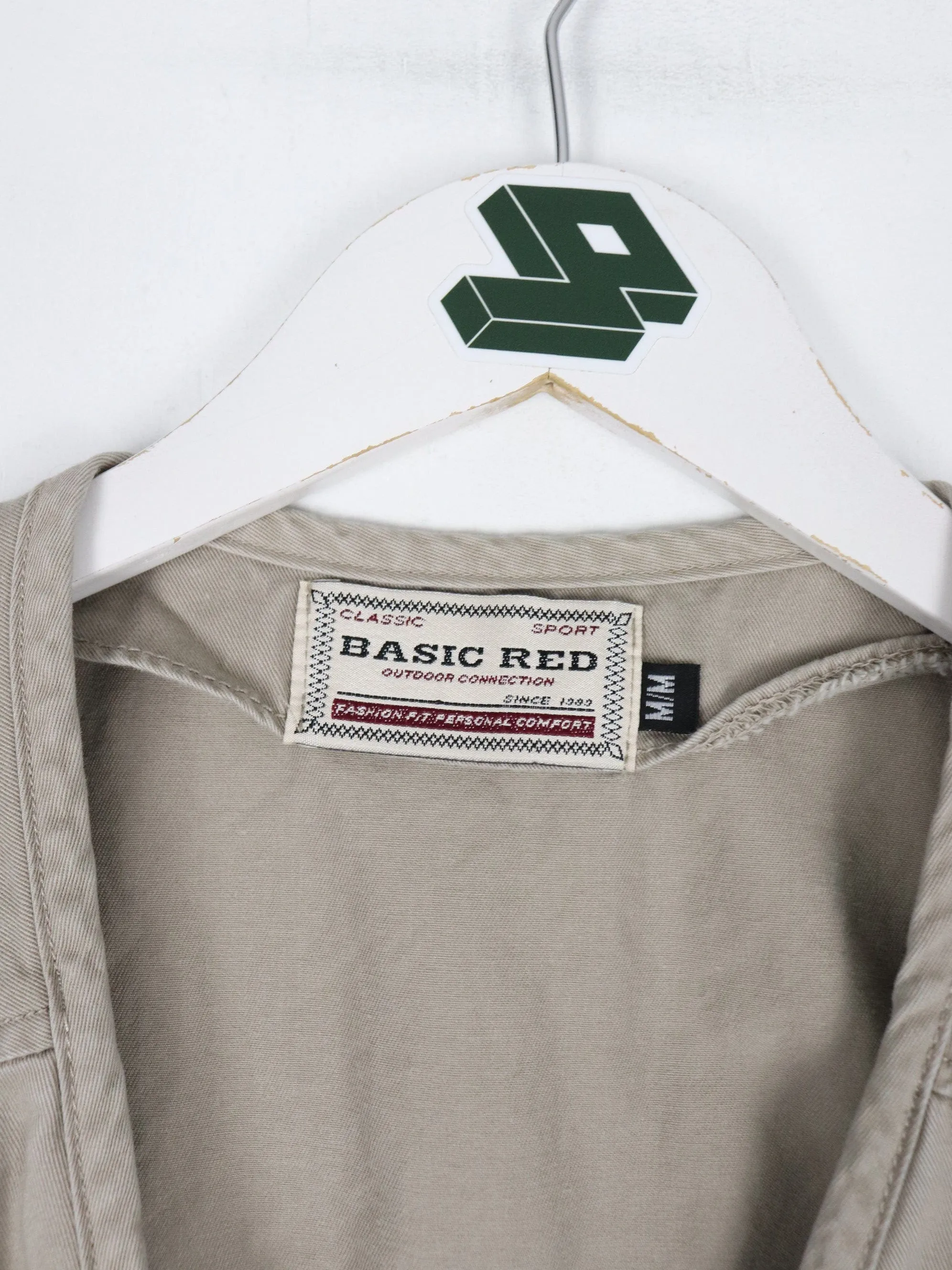 Basic Red Vest Mens Medium Beige Fishing Outdoors