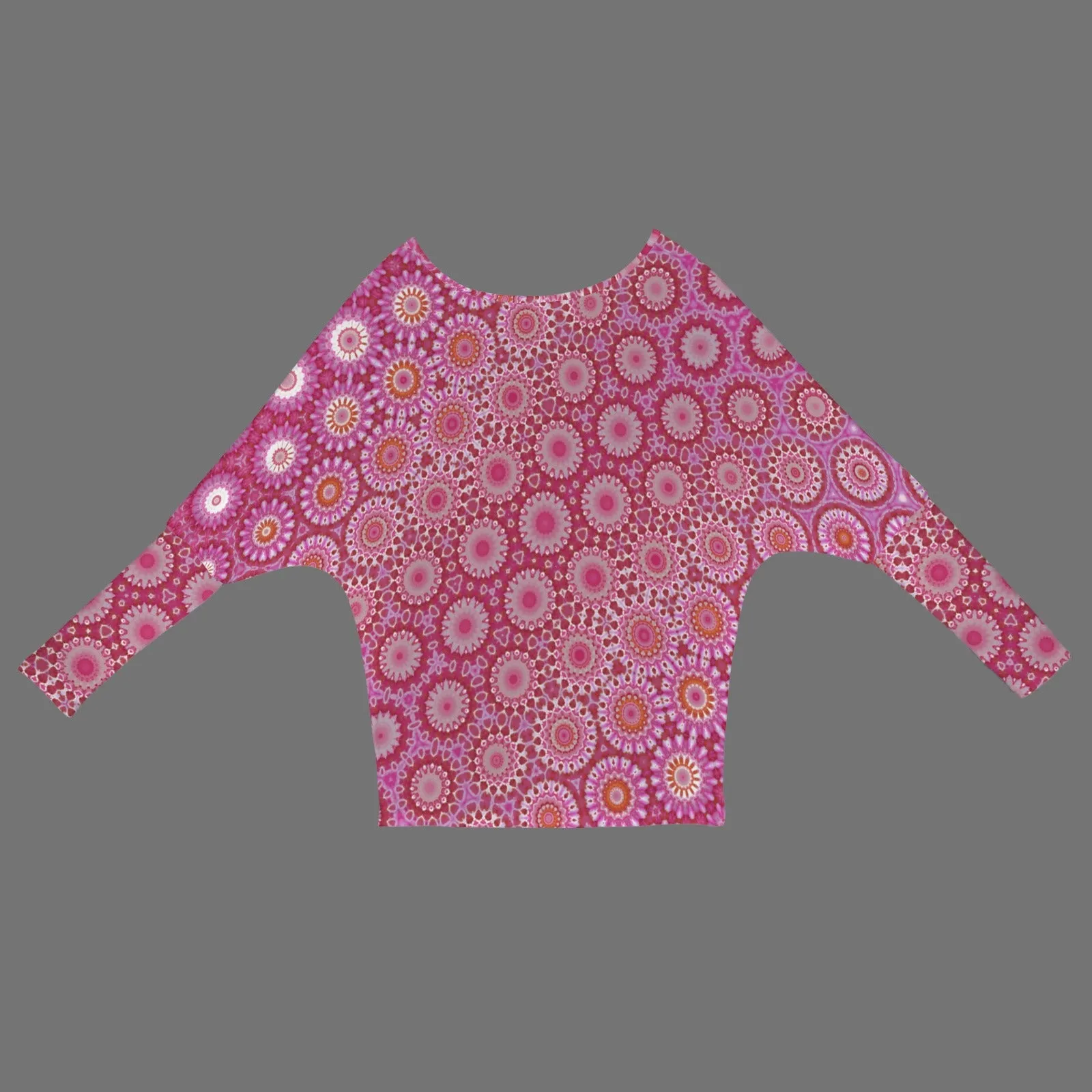 Batwing Long Sleeve Sweater Raspberry Swirl