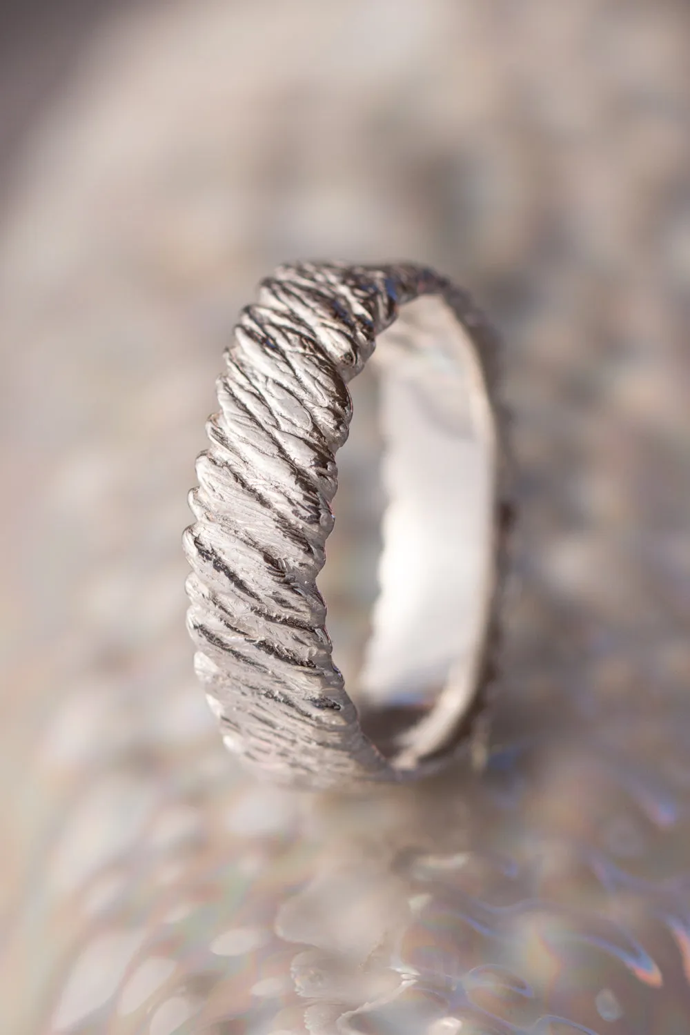 Bermuda Textures ~ Boat Rope Gold Ring