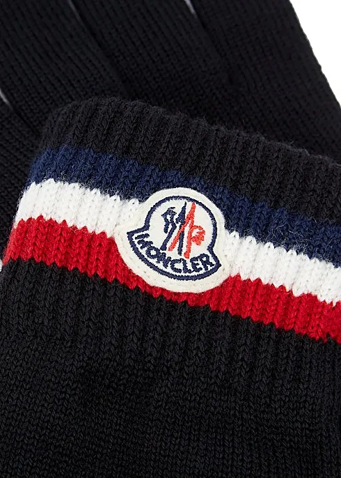 Black wool gloves