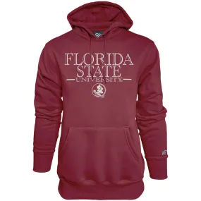 Blue 84 Adult/Unisex Florida State University Seminole Logo Design Fleece Hoodie - Garnet