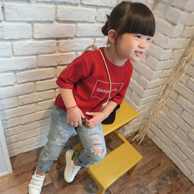 Boy's & Girls Ripped Jeans