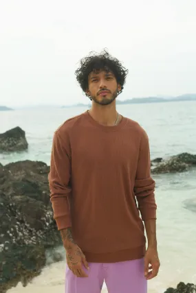 Brown Heavyweight Waffle Full Sleeves