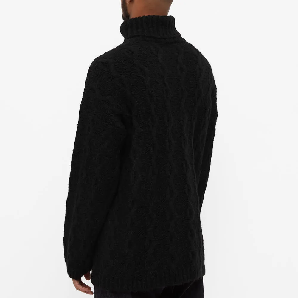 CABLE KNIT TURTLENECK