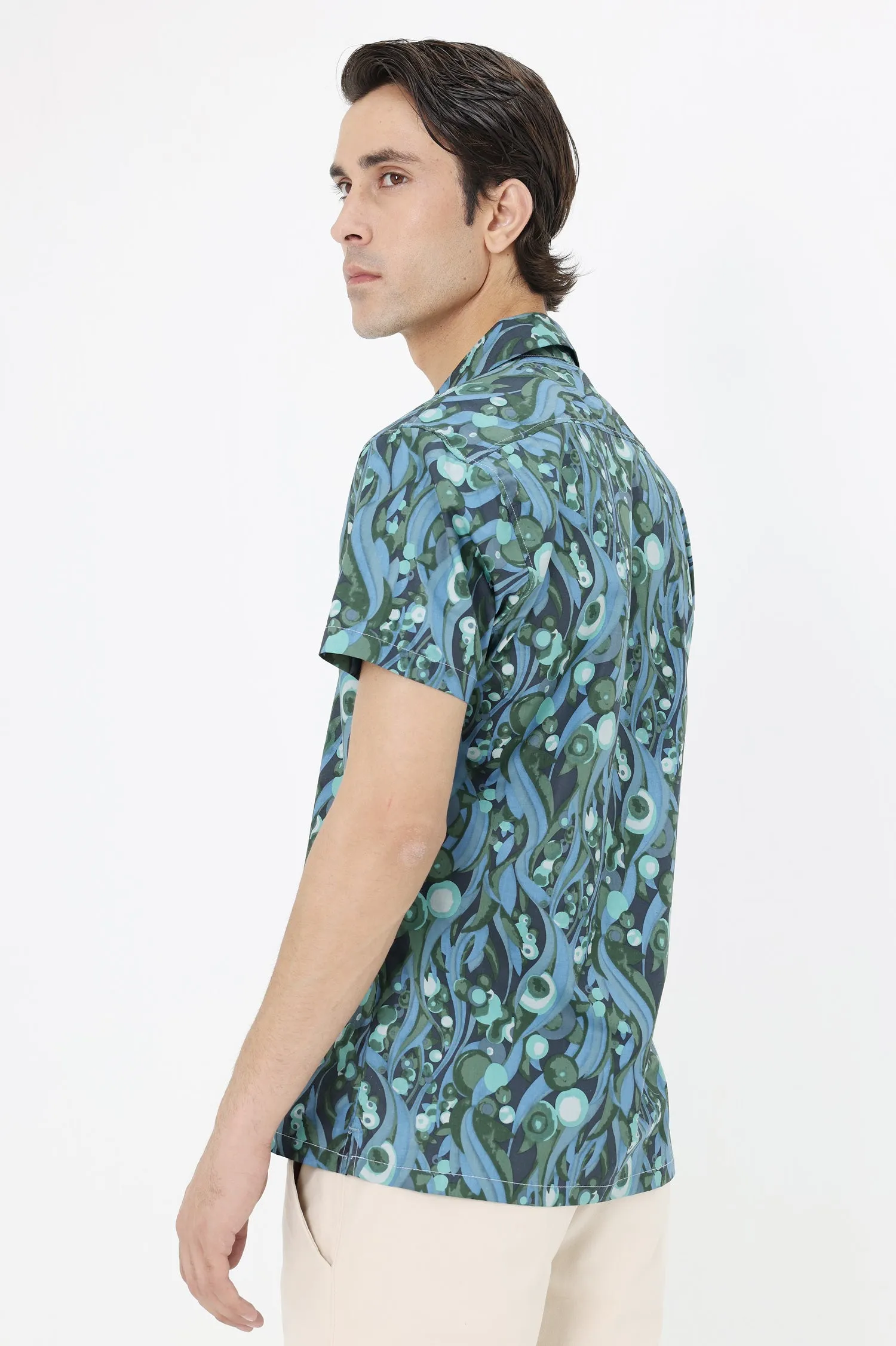 DAPPER STRIPE MEN'S SHIRT-GREEN