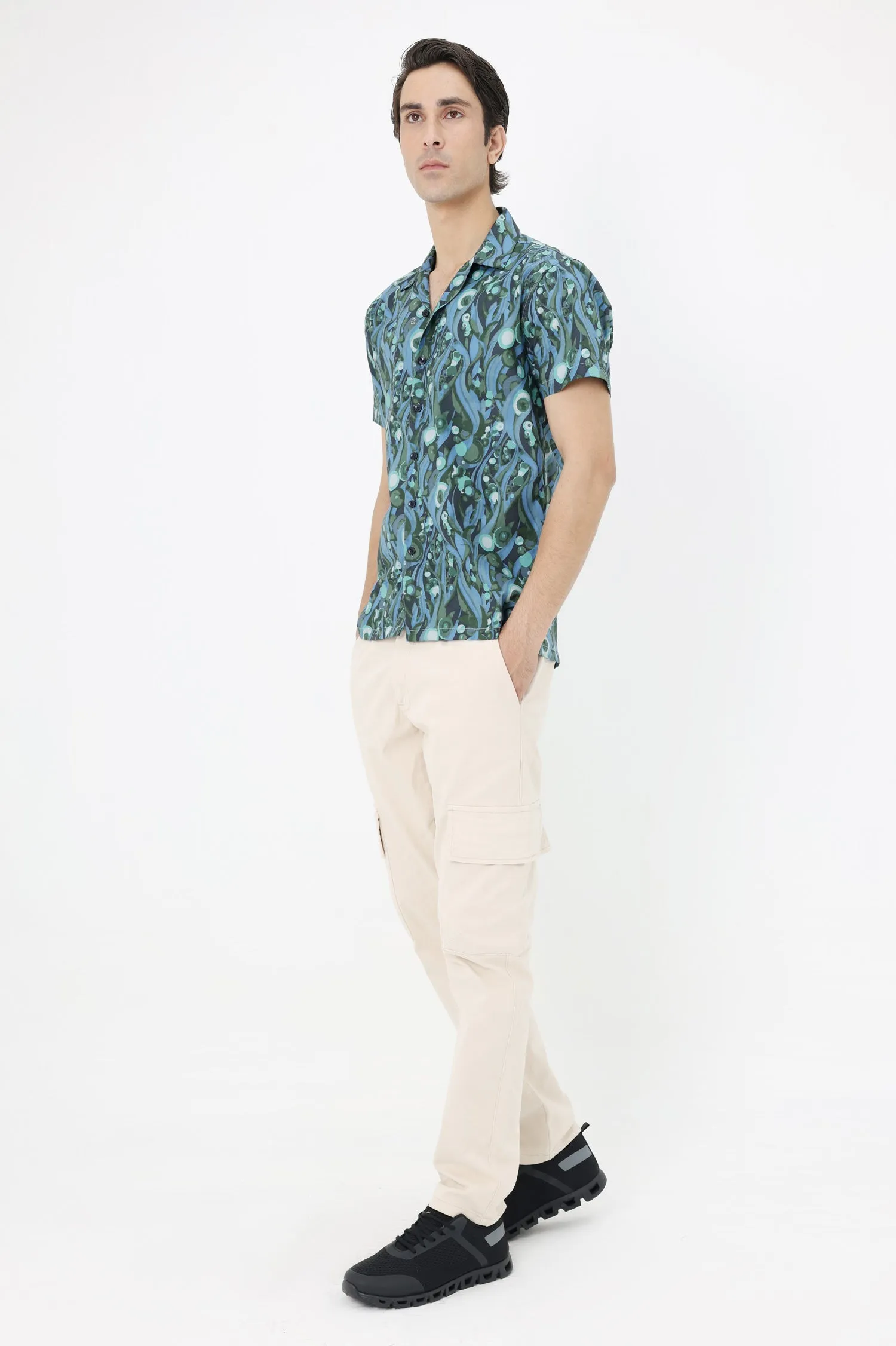 DAPPER STRIPE MEN'S SHIRT-GREEN