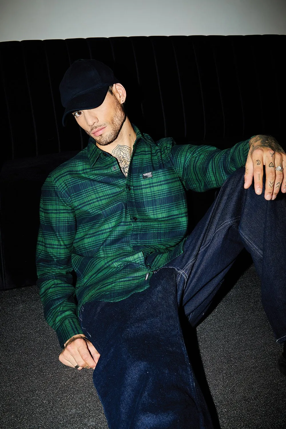 Dark Green Regular Fit Shirt