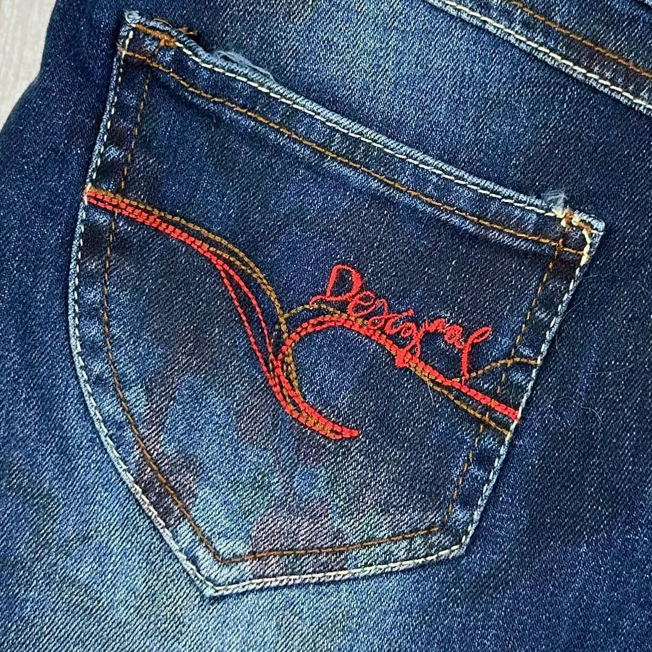 Desigual Ladies 'The Wow' Low Straight Jeans -Size 26