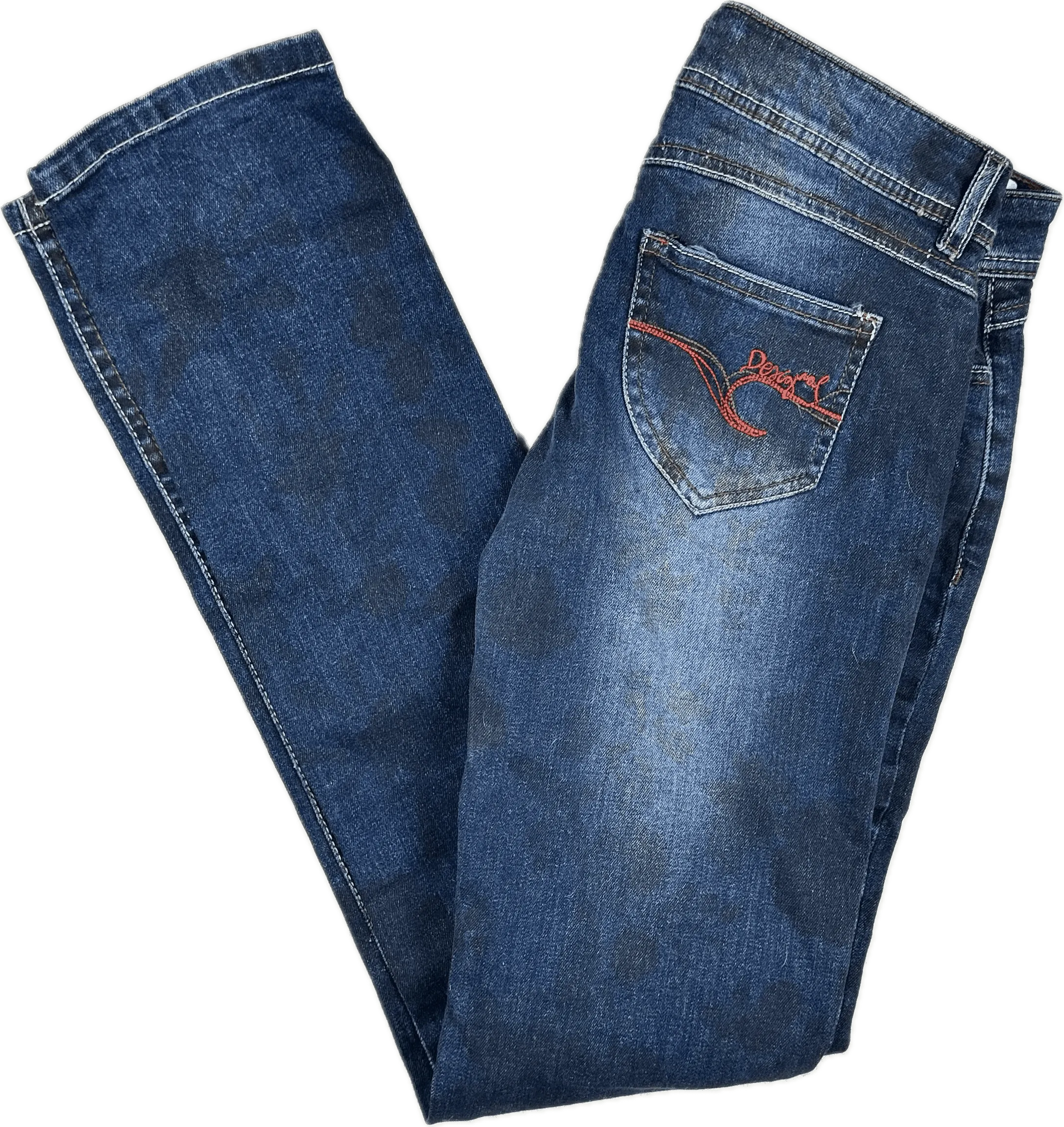 Desigual Ladies 'The Wow' Low Straight Jeans -Size 26