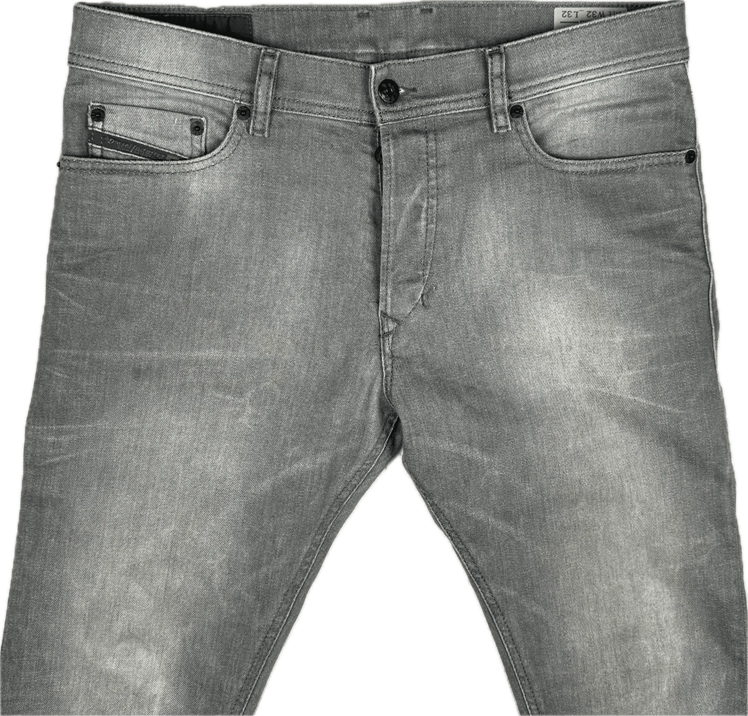 Diesel Mens 'Tepphar' Slim Carrot Grey Jeans - Size 32/32