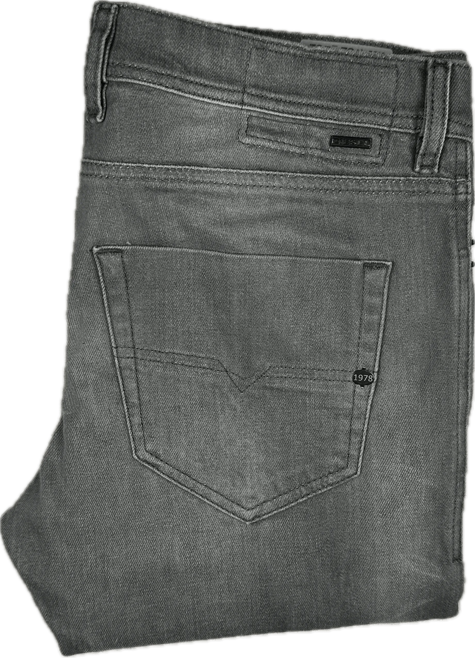 Diesel Mens 'Tepphar' Slim Carrot Grey Jeans - Size 32/32