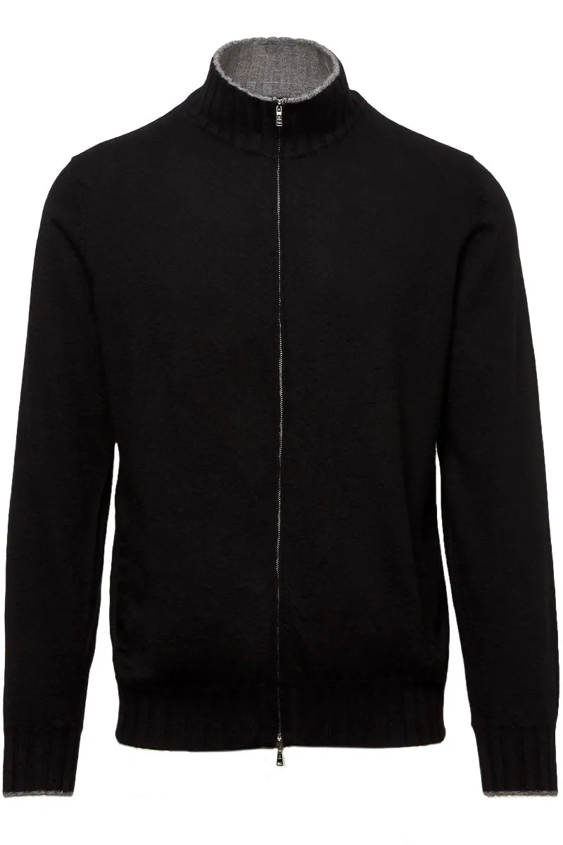 Cashmere Duvet Zip Bomber Jacket