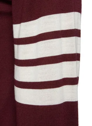 FOUR BAR STRIPE MERINO WOOL CREWNECK SWEATER