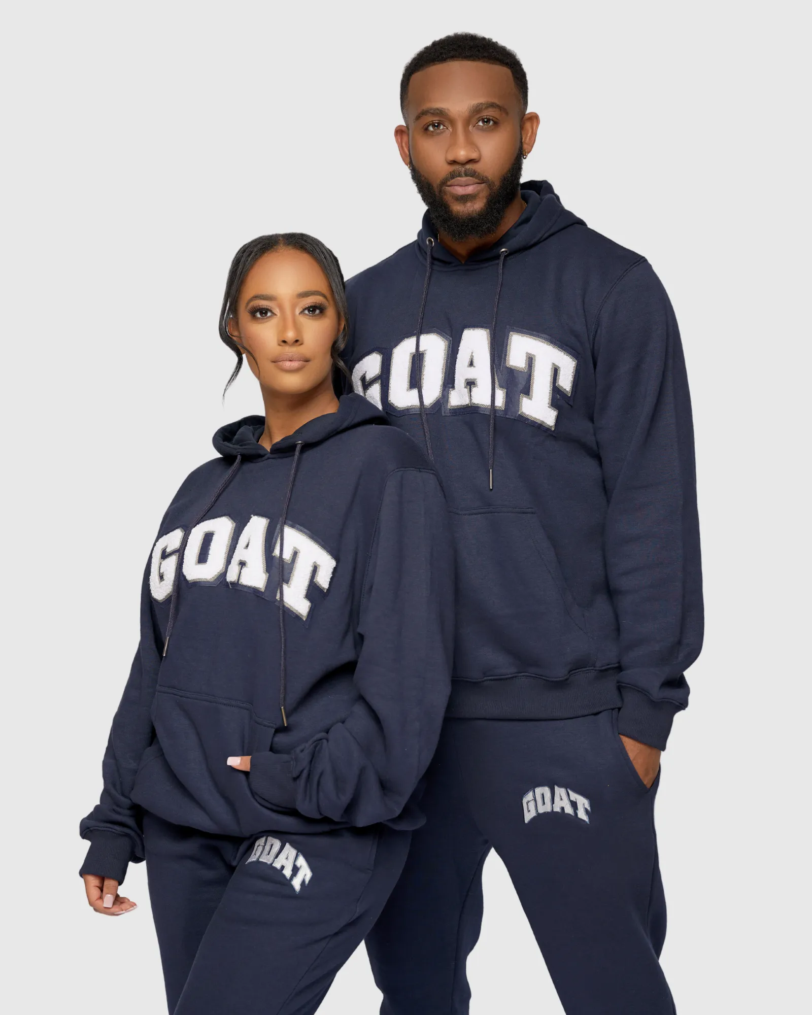 Navy GOAT Arch Logo Chenille Sweatsuit with Midnight Hue