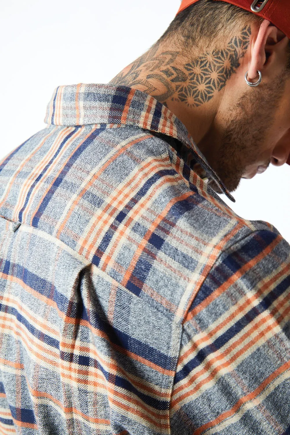 Grey Orange Multi Colour Regular Fit Shirt