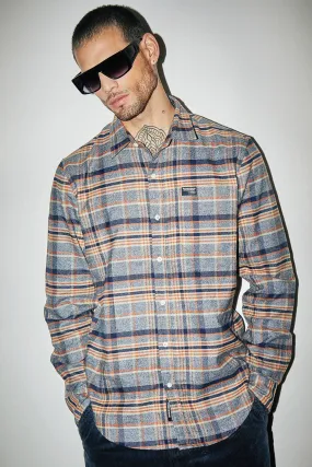 Grey Orange Multi Colour Regular Fit Shirt