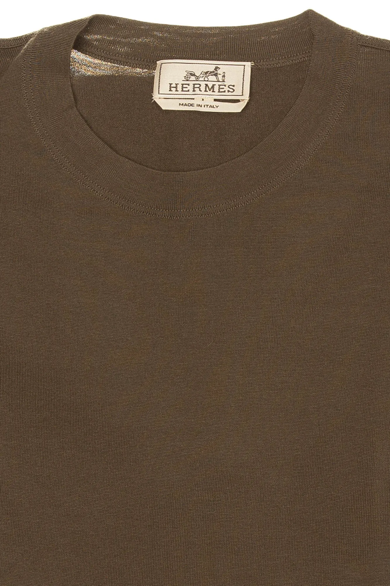 Hermes - Dark Olive Green Long Sleeve Shirt - L