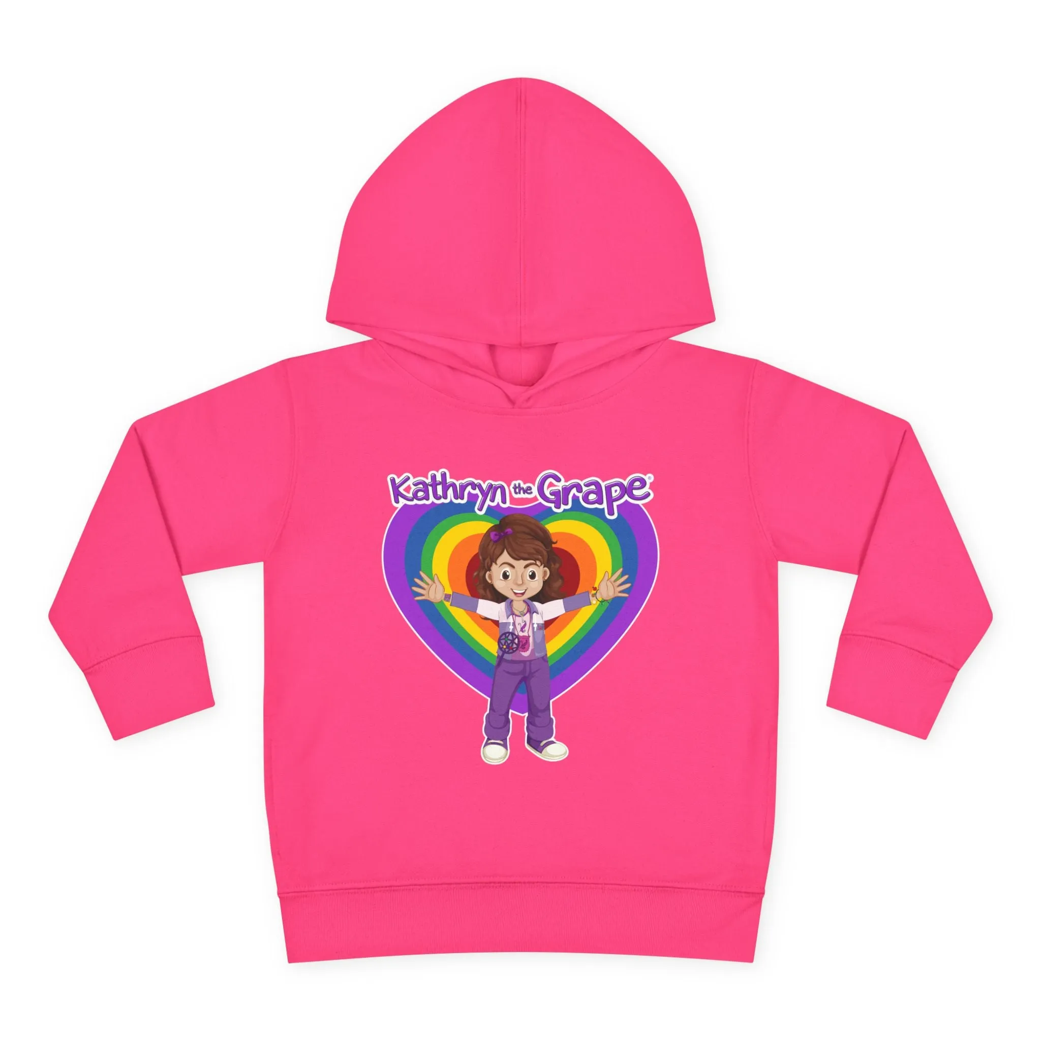 Kathryn the Grape Ripple Love Toddler Pullover Fleece Hoodie