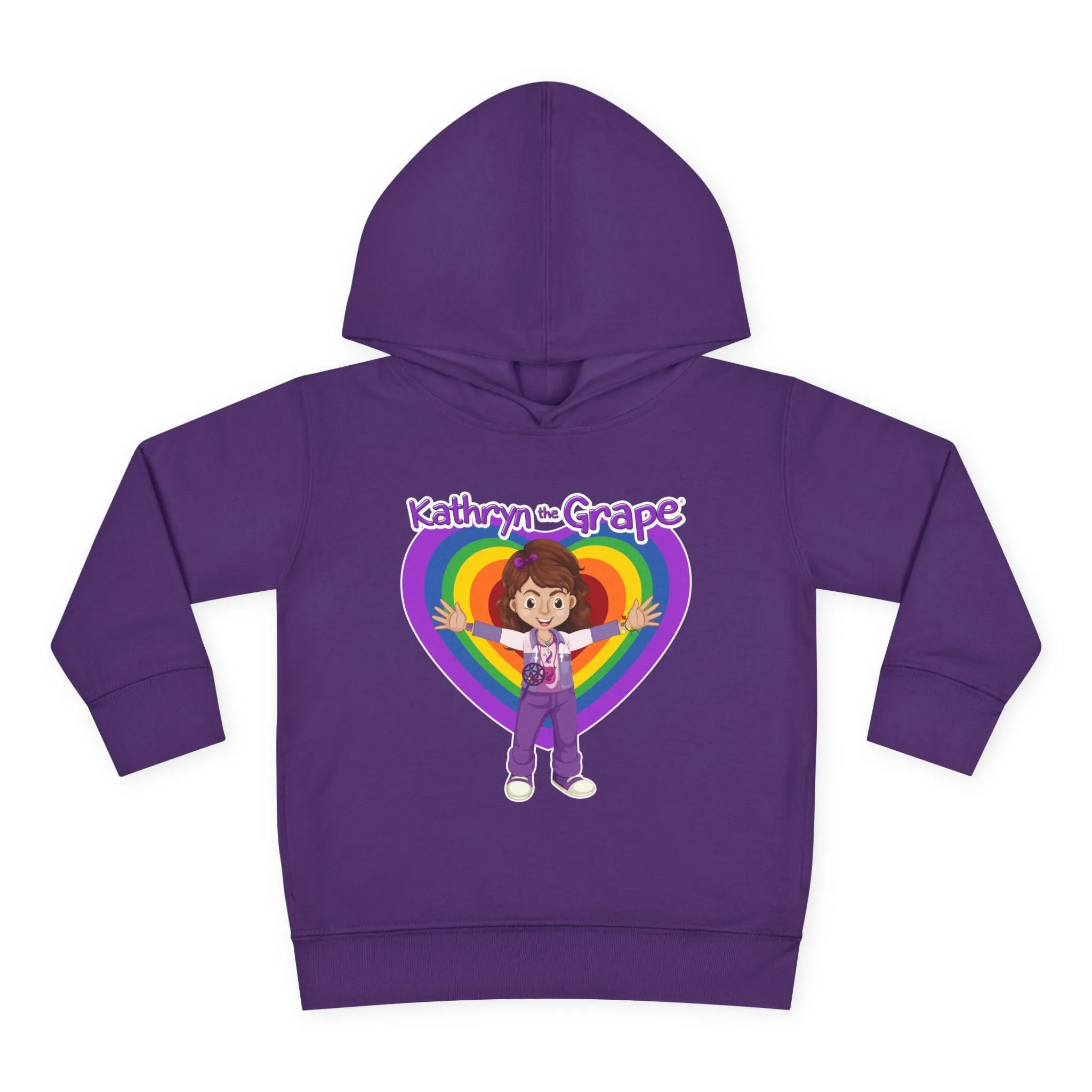 Kathryn the Grape Ripple Love Toddler Pullover Fleece Hoodie