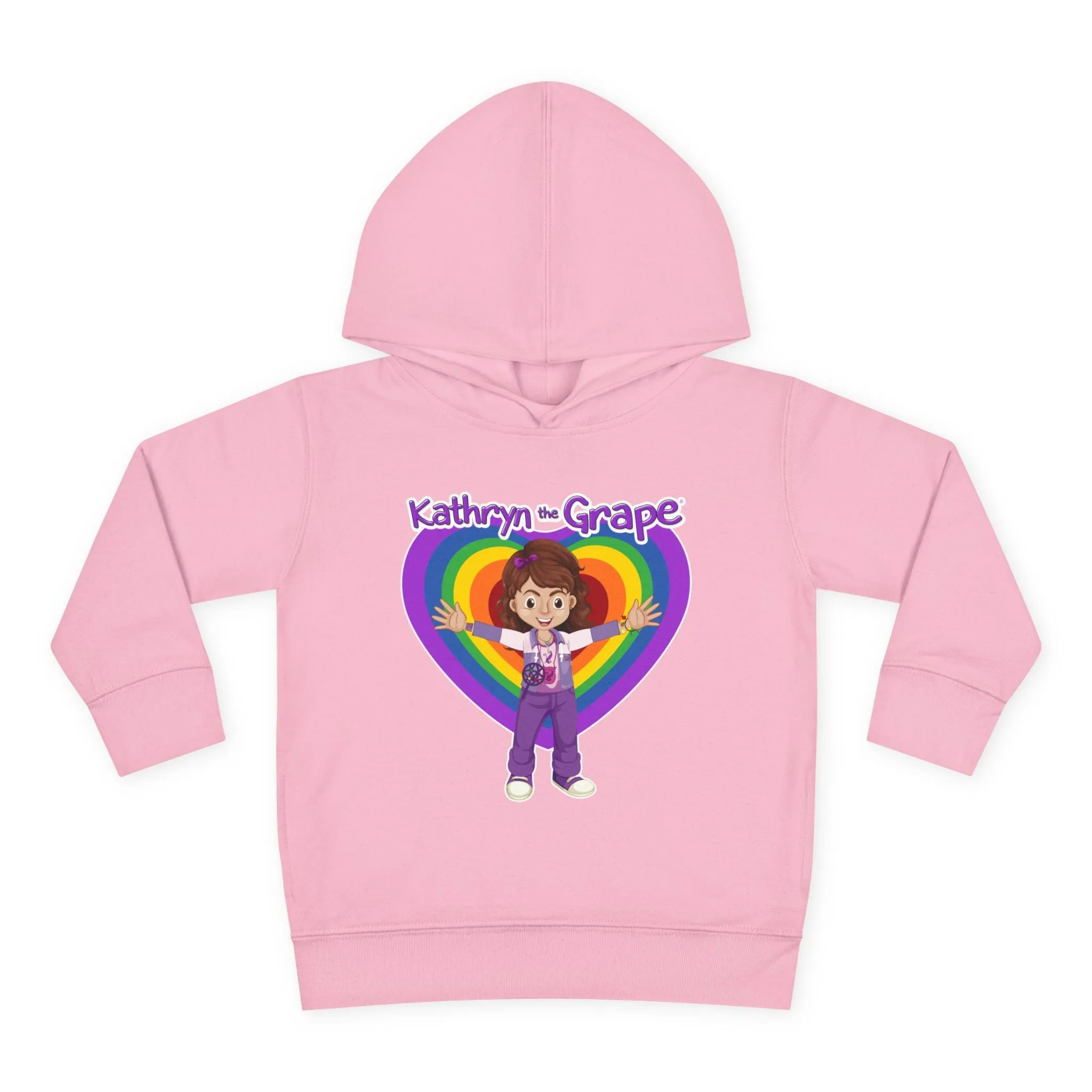 Kathryn the Grape Ripple Love Toddler Pullover Fleece Hoodie