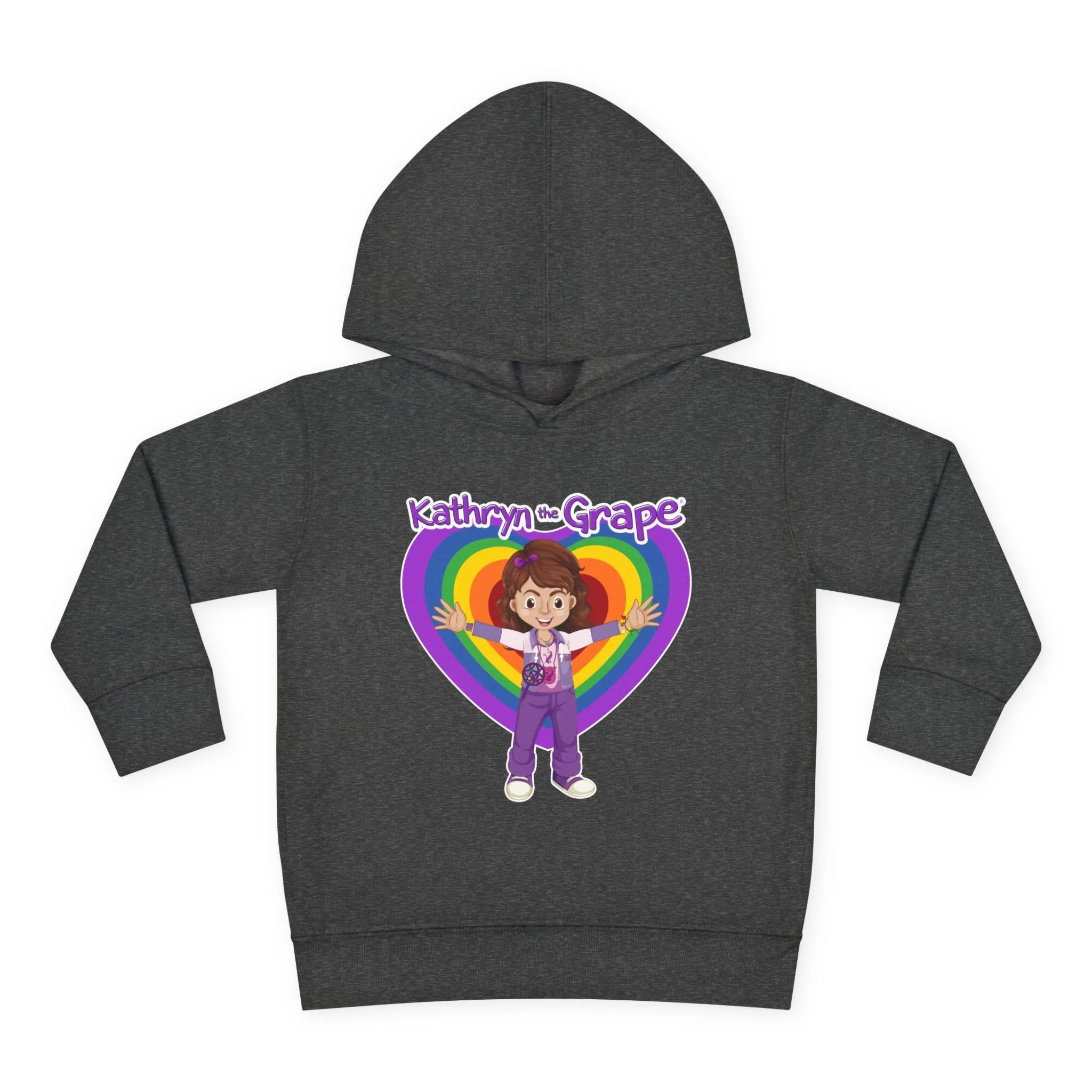 Kathryn the Grape Ripple Love Toddler Pullover Fleece Hoodie