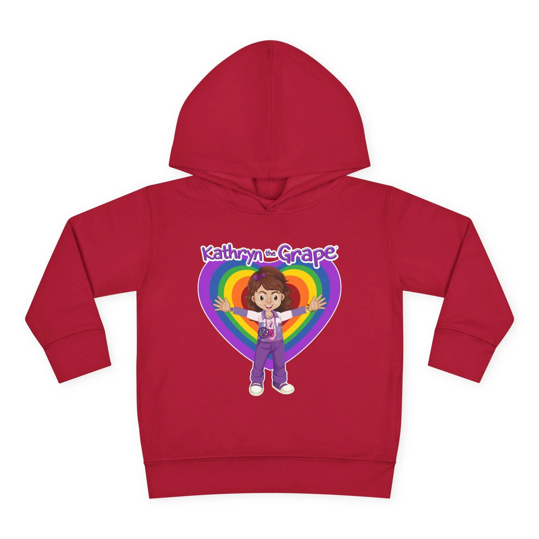 Kathryn the Grape Ripple Love Toddler Pullover Fleece Hoodie