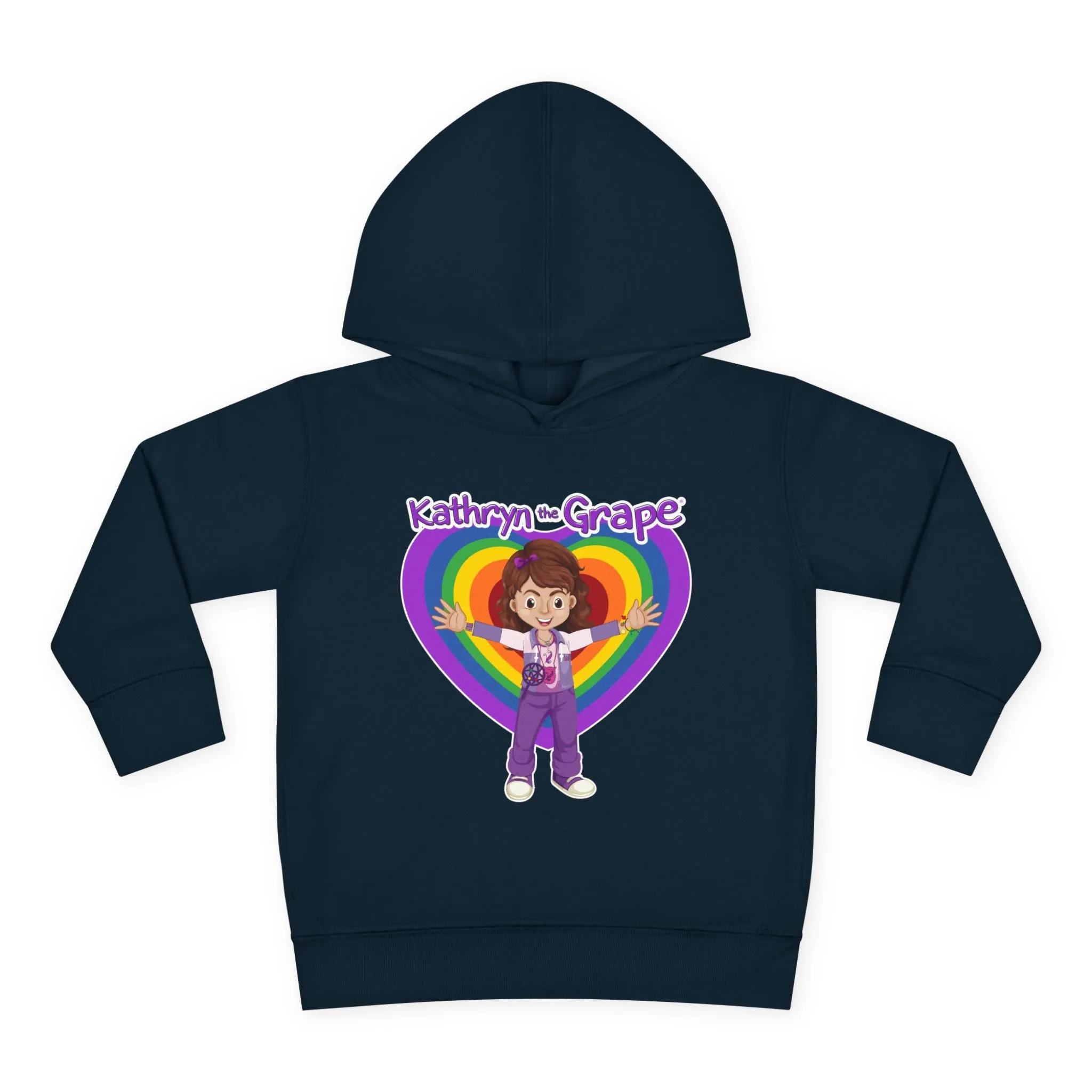 Kathryn the Grape Ripple Love Toddler Pullover Fleece Hoodie
