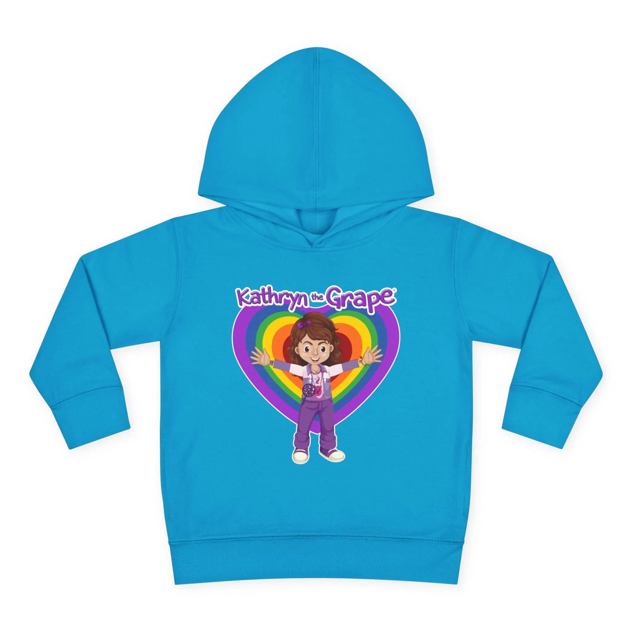 Kathryn the Grape Ripple Love Toddler Pullover Fleece Hoodie