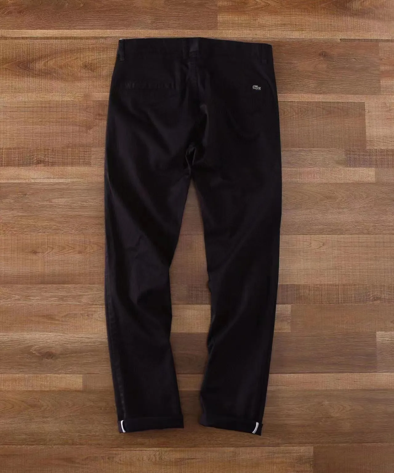 LACOSTE Men's Slim Fit Stretch Gabardine Chino Pants-Black