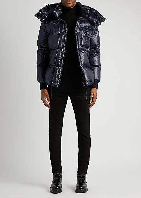 Lamentin navy quilted shell jacket