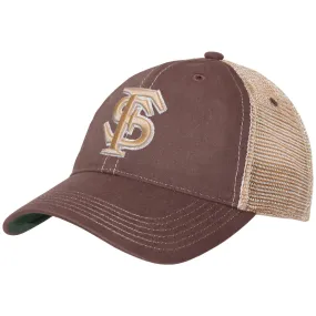 Legacy Florida State Interlocking FS Logo Adjustable Relaxed Trucker - Garnet