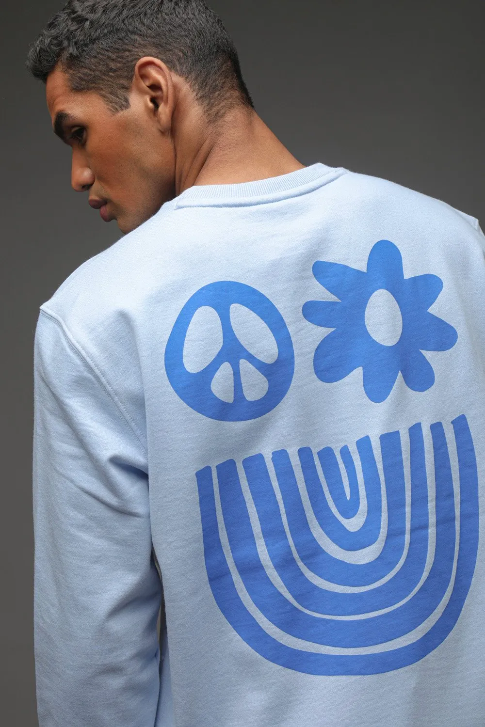 Light Blue Good Vibes Sweatshirt