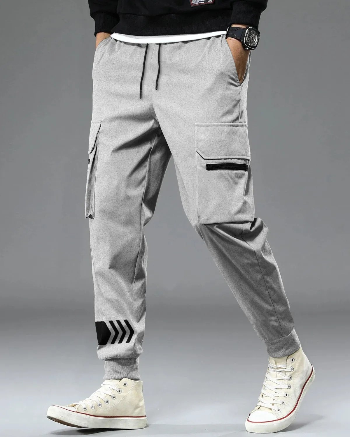 Light Grey Cargo Pant For Men