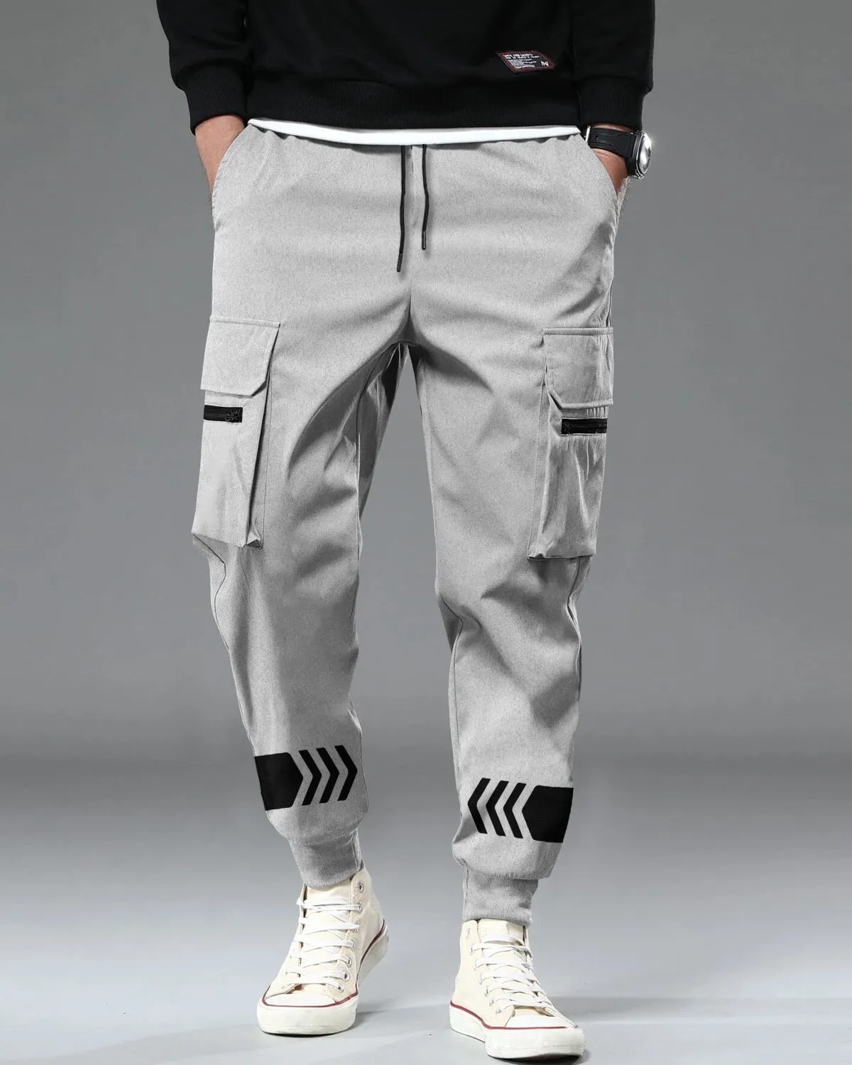 Light Grey Cargo Pant For Men