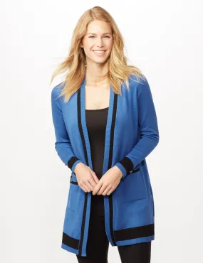 Long Sleeve Color Block Duster