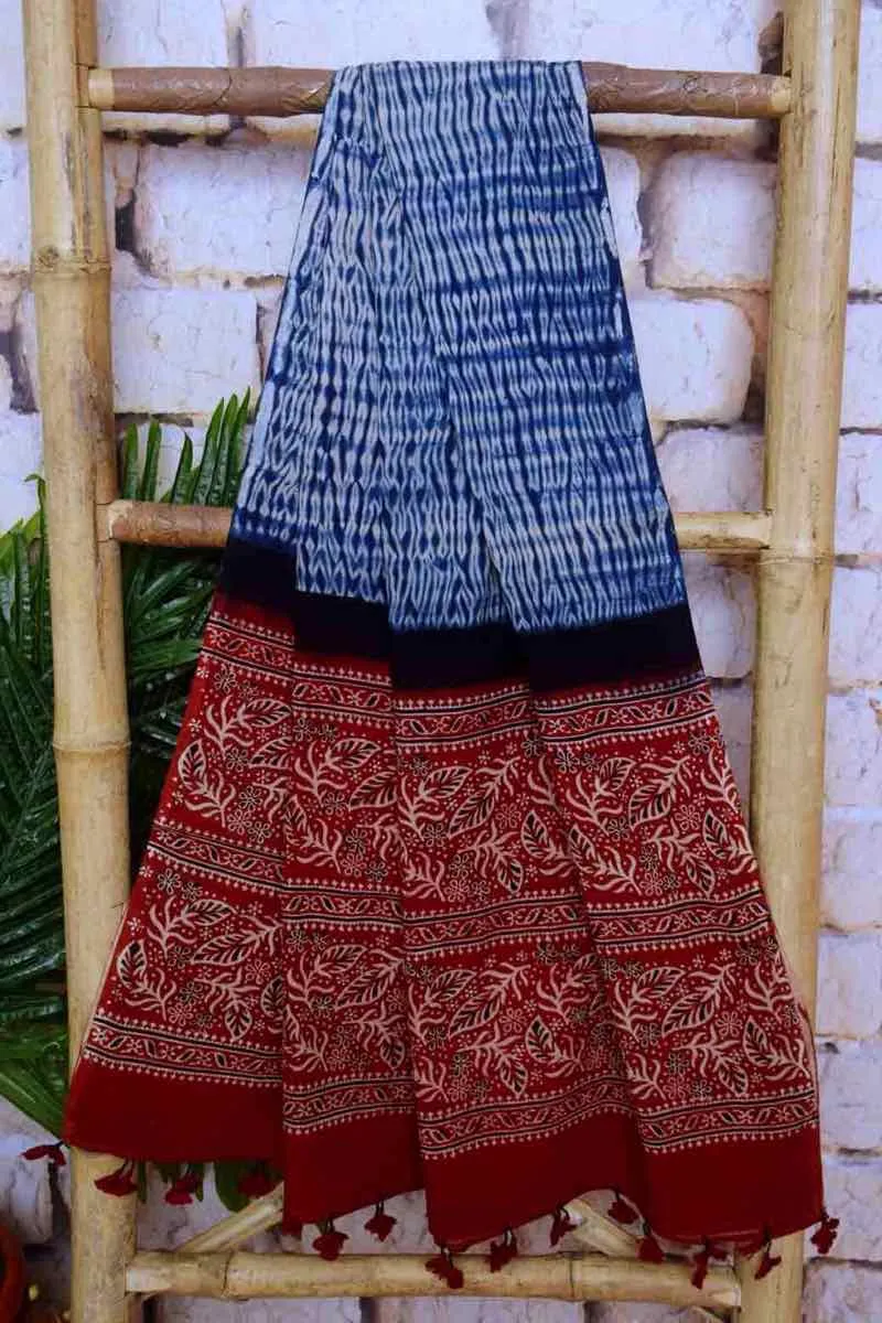 Madder Special Ajrakh Shibori Cotton Suit