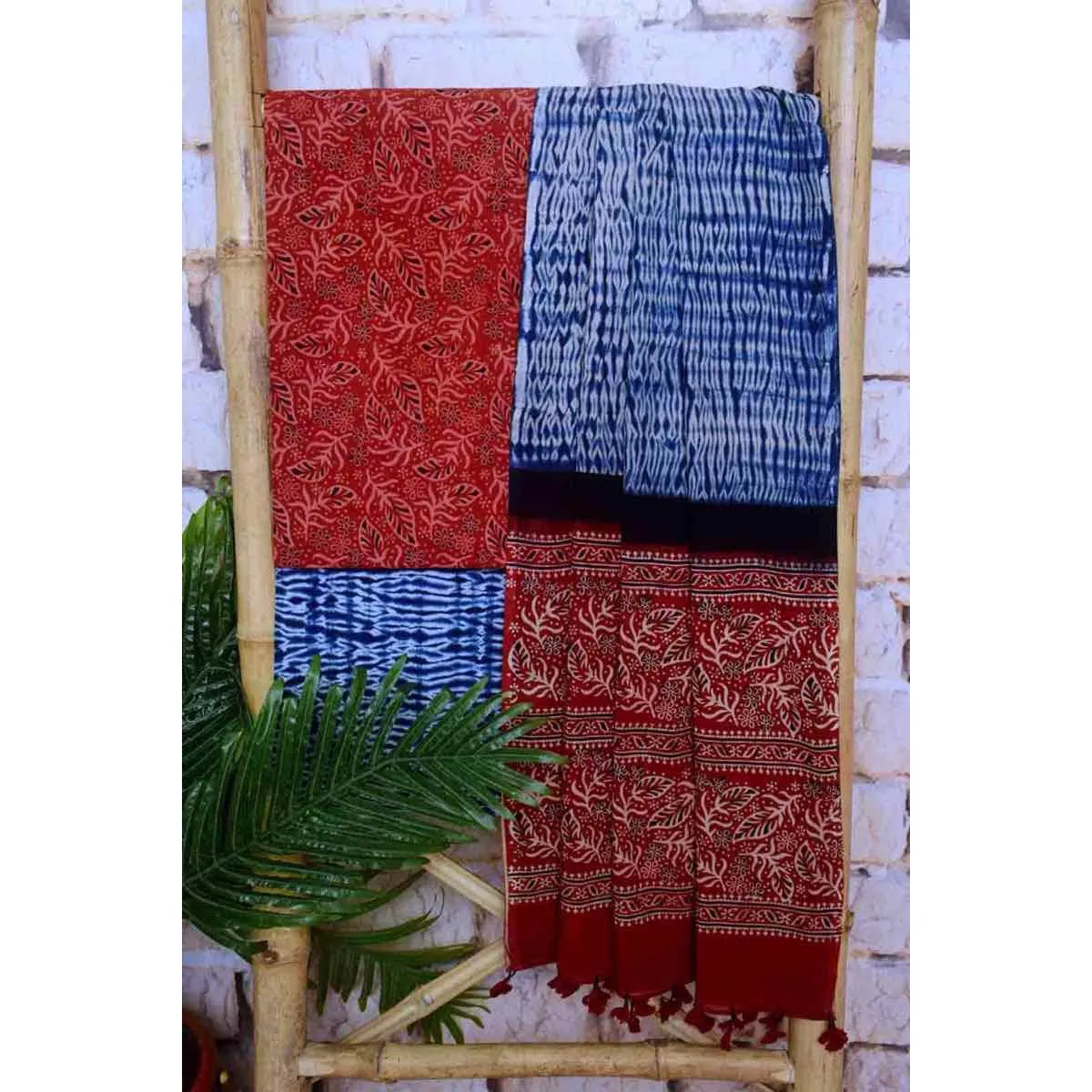 Madder Special Ajrakh Shibori Cotton Suit
