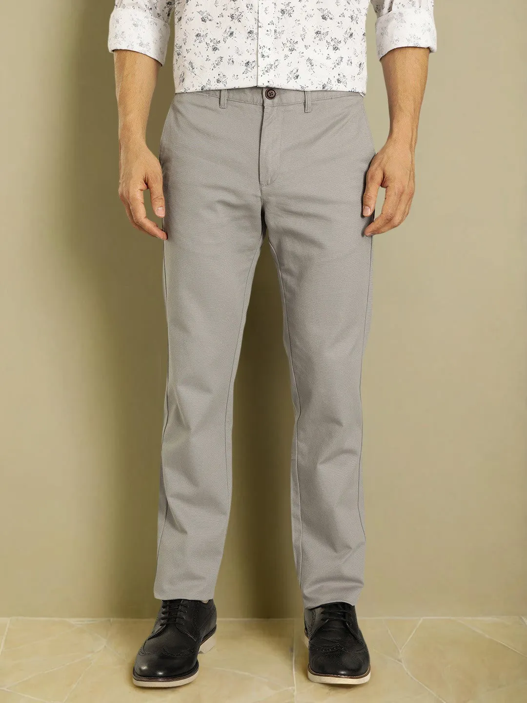 Men Brooklyn Fit Cotton Stretch Trouser