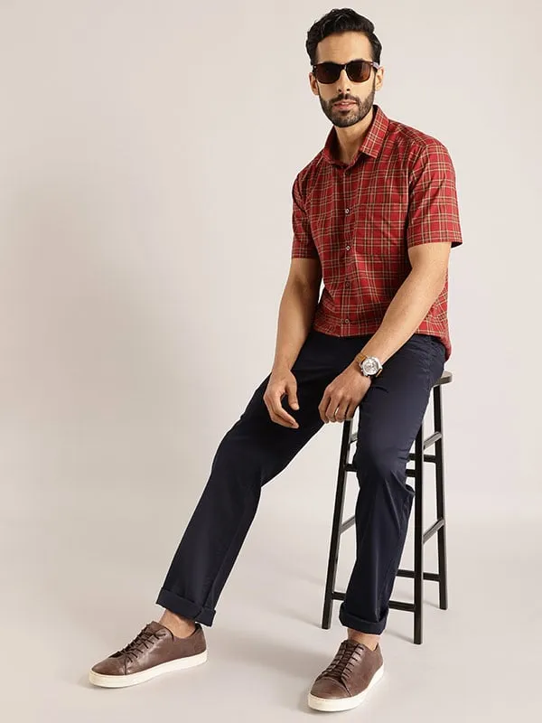Men Kansas Fit Cotton Stretch Trouser