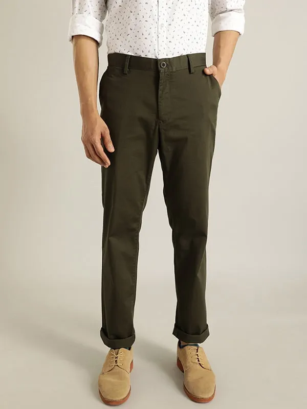 Men Kansas Fit Cotton Stretch Trouser