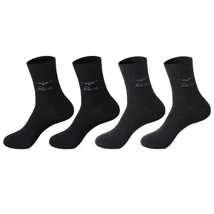 Men's Combed Cotton Business Socks (4pcs Pack)