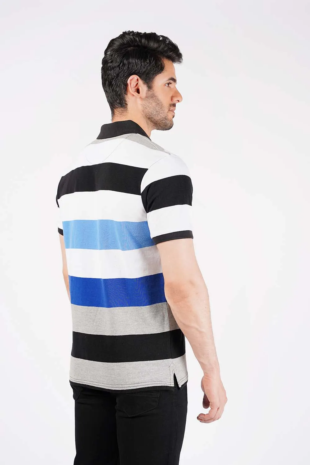 Men's Short Sleeves Yarn Dyed Polo