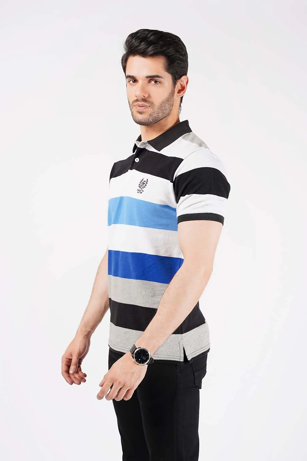 Men's Short Sleeves Yarn Dyed Polo
